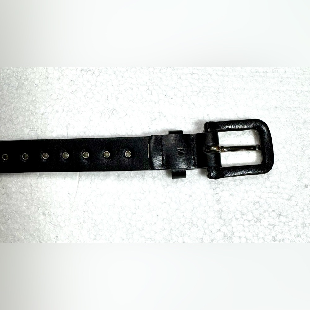 Leather Black Studded Belt with Pearls Classic - Picture 5 of 14